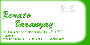 renato baranyay business card